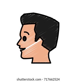 Man head silhouette