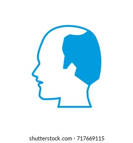 Man head silhouette