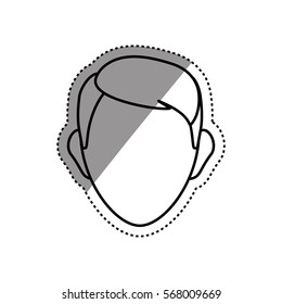 Man head silhouette icon vector illustration graphic design
