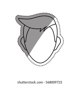 Man head silhouette icon vector illustration graphic design
