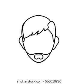 Man head silhouette icon vector illustration graphic design