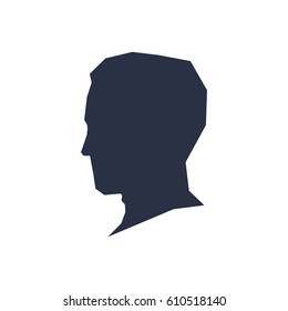 Man head silhouette icon vector illustration graphic design