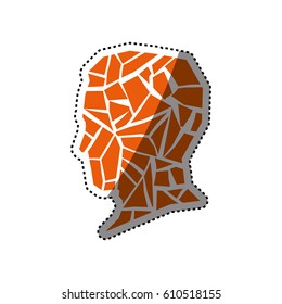 Man head silhouette icon vector illustration graphic design