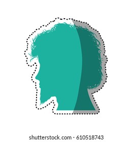 Man head silhouette icon vector illustration graphic design