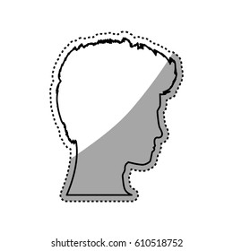 Man head silhouette icon vector illustration graphic design
