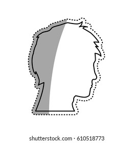 Man head silhouette icon vector illustration graphic design