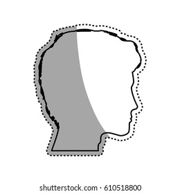 Man head silhouette icon vector illustration graphic design