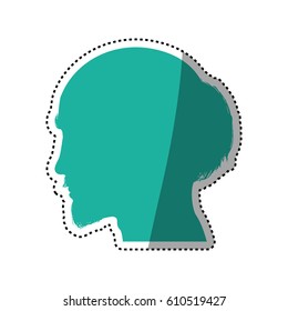 Man head silhouette icon vector illustration graphic design