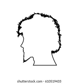 Man head silhouette icon vector illustration graphic design