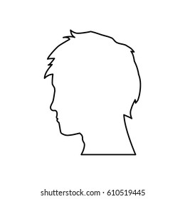 Man head silhouette icon vector illustration graphic design