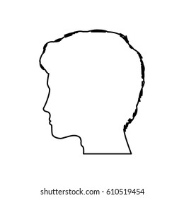 Man head silhouette icon vector illustration graphic design