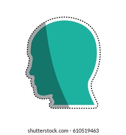 Man head silhouette icon vector illustration graphic design