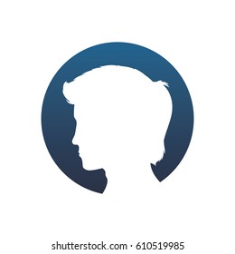 Man head silhouette icon vector illustration graphic design