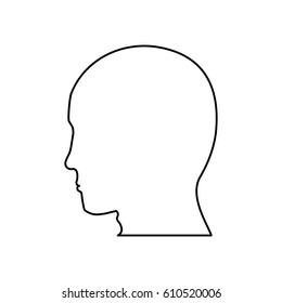 Man head silhouette icon vector illustration graphic design
