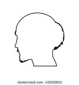Man head silhouette icon vector illustration graphic design