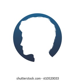 Man head silhouette icon vector illustration graphic design