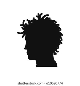 Man head silhouette icon vector illustration graphic design
