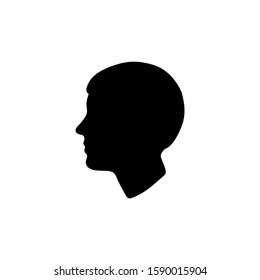 man head silhouette isolated. Vector illustration.