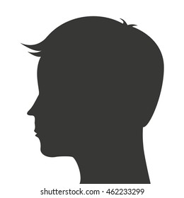 man head silhouette profile icon vector isolated graphic