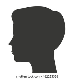 man head silhouette profile icon vector isolated graphic