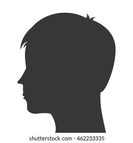 man head silhouette profile icon vector isolated graphic