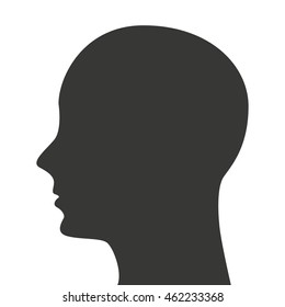 man head silhouette profile icon vector isolated graphic