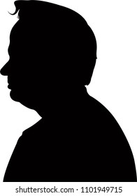 a man head silhouette vector