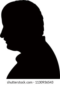 a man head silhouette vector