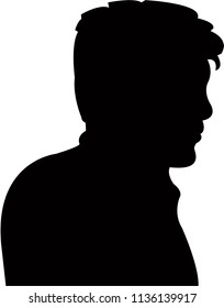 a man head silhouette vector