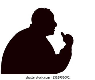 a man head silhouette vector