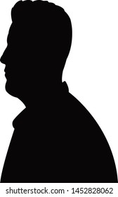 a man head silhouette vector