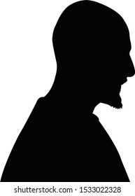 a man head silhouette vector