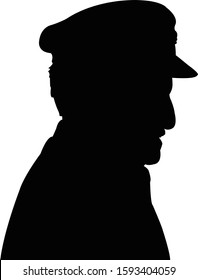 a man head silhouette vector