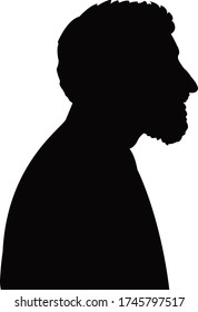 a man head silhouette vector