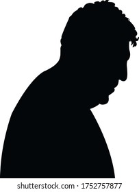 vector de silueta de cabeza de hombre