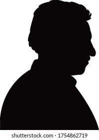vector de silueta de cabeza de hombre