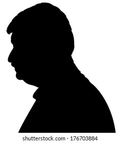 A Man Head Silhouette Vector 