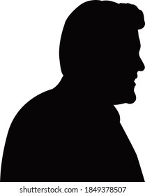 a man head silhouette vector