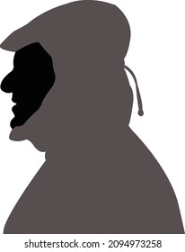 vector de silueta de cabeza de hombre