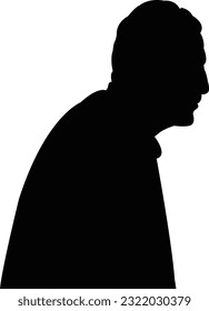 a man head silhouette vector