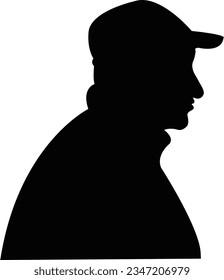 a man head silhouette vector