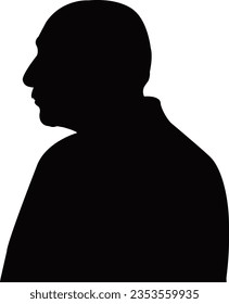 a man head silhouette vector