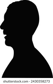 a man head silhouette vector