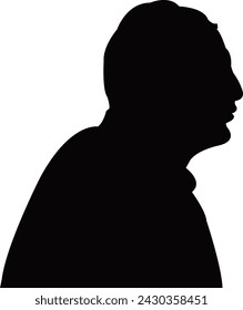 a man head silhouette vector