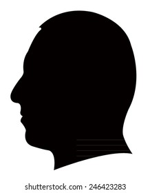 a man head silhouette vector