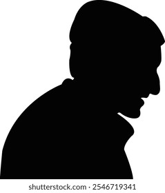 Vector de silueta de cabeza de hombre
