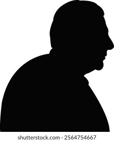 a man head silhouette vector