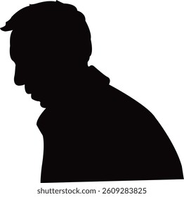 a man head silhouette vector