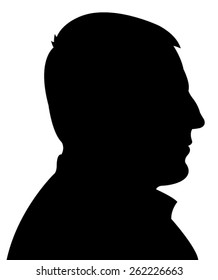 a man head silhouette vector 