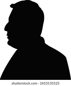 a man head silhouette vector